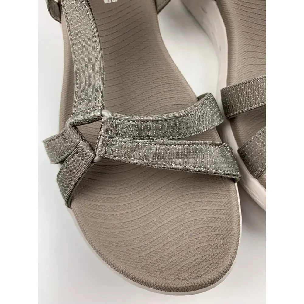 Skechers On The Go 600 Brilliancy Sandals Taupe Casual Comfort Sporty Women's 10
